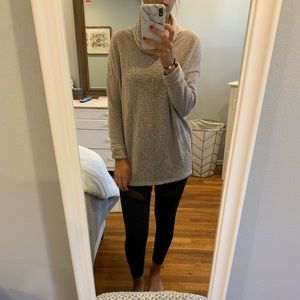 Beige Turtle Neck Sweater